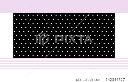 Gothic black polka dot canvas with light purple border and striped bottom frame Gothic black polka dot canvas with light purple border and striped bottom frame 142356327