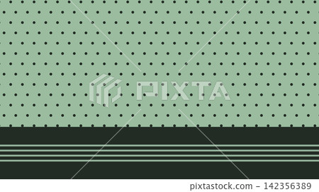 Muted green polka dot background with dark charcoal bottom border and stripes Muted green polka dot background with dark charcoal bottom border and stripes 142356389