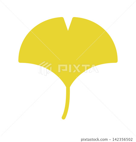 Ginkgo leaf icon, autumn leaves 142356502