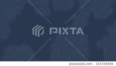 Background map, streets. Widescreen proportion, digital design street map. Skyline urban panorama. Cartography Abstract transportation background, street map. Digital art. Editable vector illustration Background map, streets. Widescreen proportion, digital design street map. Skyline urban panorama. Cartography Abstract transportation background, street map. Digital art. Editable vector illustration 142356856