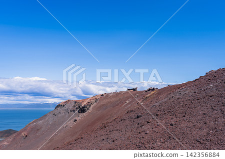 Volcanic Crater Ridge in Vestmannaeyjar, Iceland Volcanic Crater Ridge in Vestmannaeyjar, Iceland 142356884
