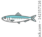 Illustration of a sardine 142357116