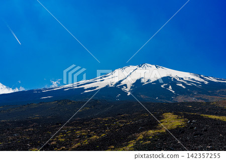 View of the summit from the fifth station of Mt. Fuji View of the summit from the fifth station of Mt. Fuji 142357255
