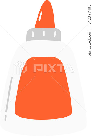 bottle of glue stationery illustration bottle of glue stationery illustration 142357499