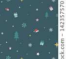 Minimalist Christmas Seamless Print Pattern 142357570