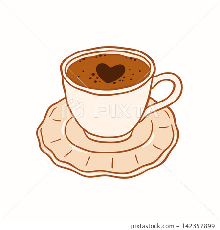 Pour Over Coffee Brewer Outline Illustration Pour Over Coffee Brewer Outline Illustration 142357899