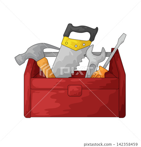 Illustration of Toolbox Illustration of Toolbox 142358459