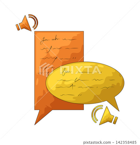 Illustration of Speech Bubbles 142358485