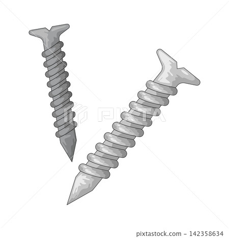 Illustration of Screw Illustration of Screw 142358634