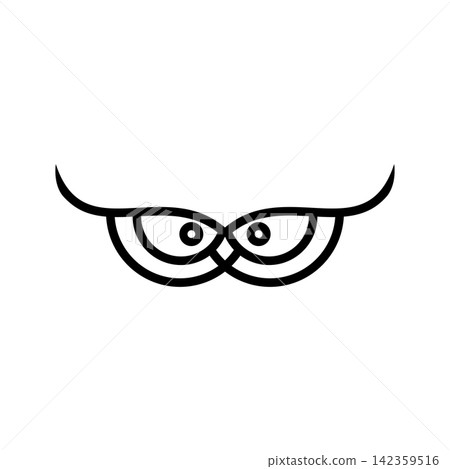 Owl Smart Eyes Logo Icon Owl Smart Eyes Logo Icon 142359516
