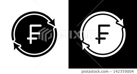 Currency Exchange Symbol With Arrows Solid Icon Set. Financial Transaction, Money Conversion, And Forex Trading Silhouette Symbol Collection. Economic Exchange. Isolated Vector Illustration Currency Exchange Symbol With Arrows Solid Icon Set. Financial Transaction, Money Conversion, And Forex Trading Silhouette Symbol Collection. Economic Exchange. Isolated Vector Illustration 142359804