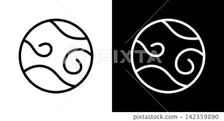 Yin Yang Swirl Circle Icon Set. Balance, Harmony, And Duality Symbol Collection. Spiritual And Philosophical Representation. Editable Stroke. Isolated Vector Illustration Yin Yang Swirl Circle Icon Set. Balance, Harmony, And Duality Symbol Collection. Spiritual And Philosophical Representation. Editable Stroke. Isolated Vector Illustration 142359890