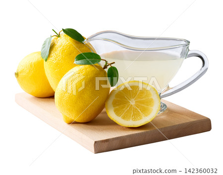 Fresh lemons fruit and of lemon juice isolated on white background. freshly squeezed lemon juice. Fresh lemons fruit and of lemon juice isolated on white background. freshly squeezed lemon juice. 142360032