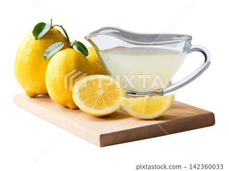 Fresh lemons fruit and of lemon juice isolated on white background. freshly squeezed lemon juice. Fresh lemons fruit and of lemon juice isolated on white background. freshly squeezed lemon juice. 142360033