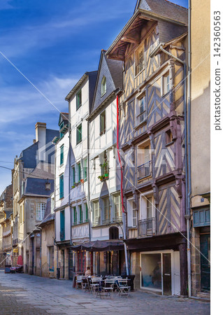 Street in Rennes downtown, France Street in Rennes downtown, France 142360563