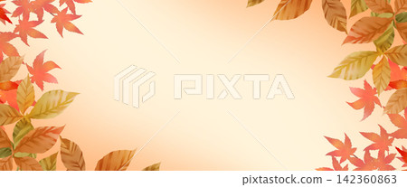 Autumn foliage banner (horizontal) Autumn foliage banner (horizontal) 142360863