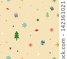 Light-colored minimalist Christmas seamless print pattern 142361021