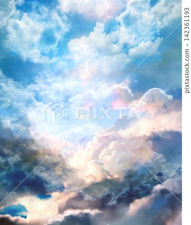 一幅充滿靈性的背景圖,雲朵通往天堂,陽光傾瀉而下。 一幅充滿靈性的背景圖,雲朵通往天堂,陽光傾瀉而下。 142361193