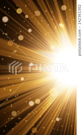 Golden Abstract Sunburst Wallpaper with Bokeh and Light Rays, Vector Illustration Golden Abstract Sunburst Wallpaper with Bokeh and Light Rays, Vector Illustration 142361302
