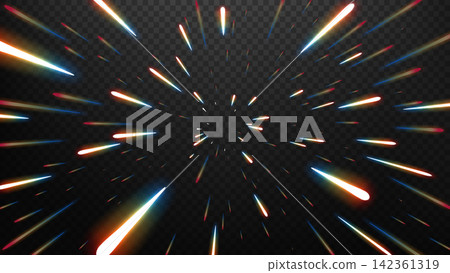 Light Speed Warp Tunnel Background, Vector Illustration Light Speed Warp Tunnel Background, Vector Illustration 142361319