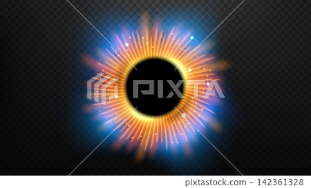 Abstract Cosmic Eclipse Light Frame, Vector Illustration Abstract Cosmic Eclipse Light Frame, Vector Illustration 142361328
