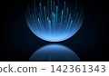 Digital Light Stream Abstract Background, Vector Illustration 142361343