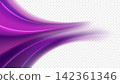 Abstract Purple Wavy Light Stream Background, Vector Illustration 142361346