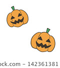 Hand-drawn style Halloween pumpkin 142361381