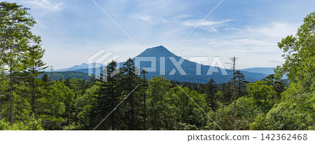 從日本北海道釧路市二學台眺望奧坎山 從日本北海道釧路市二學台眺望奧坎山 142362468