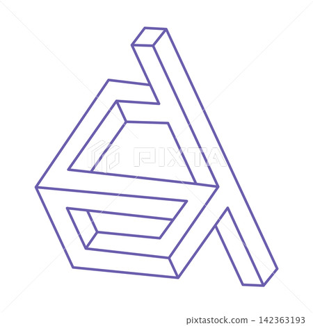 Impossible objects. Optical illusion. 3d illustration. 142363193