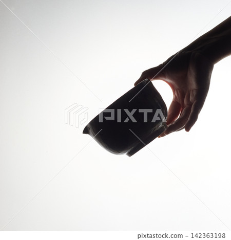 Tea bowl ceramic on white background. Tea bowl ceramic on white background. 142363198