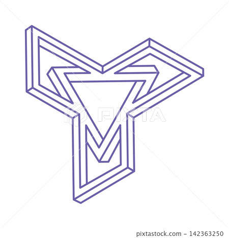Impossible optical illusion shapes. Optical art objects. Impossible figures. Unreal geometric object. Impossible optical illusion shapes. Optical art objects. Impossible figures. Unreal geometric object. 142363250