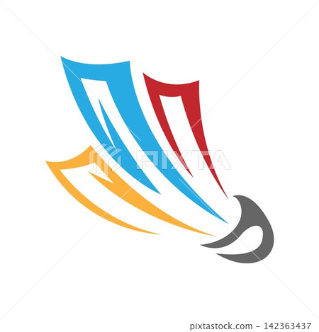 Modern Shuttlecock Logo Design Modern Shuttlecock Logo Design 142363437