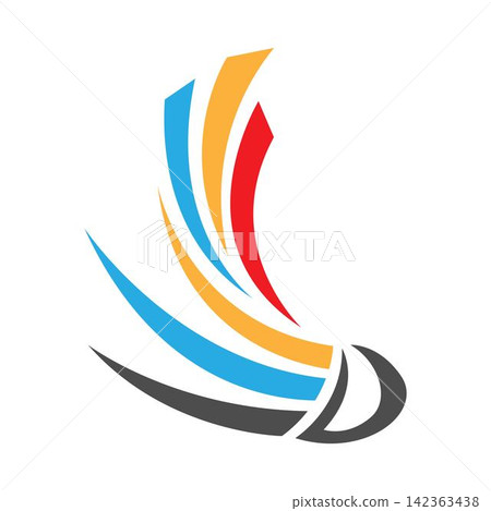 Modern Shuttlecock Logo Design Modern Shuttlecock Logo Design 142363438