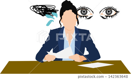 Illustration of a businesswoman being monitored Illustration of a businesswoman being monitored 142363648