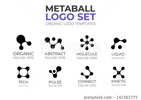 Organic Metaball Logo Set Collection 142363775
