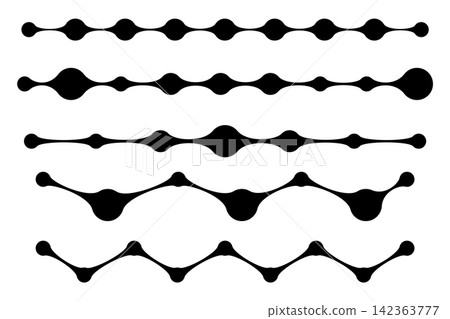 Organic Metaball Border Set Organic Metaball Border Set 142363777