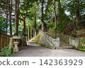 The main approach, side approach, and shrine building of Yabuhara Shrine (Yabuhara-juku, Kiso-mura, Kiso-gun, Nagano Prefecture) 142363929