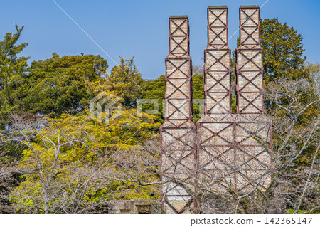 靜岡縣伊豆之國市的頡山反射爐一景 靜岡縣伊豆之國市的頡山反射爐一景 142365147