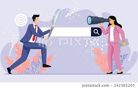 Business Competition Search Strategy Marketing Concept Illustration 142365203