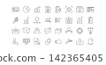 Business and Productivity Line Icons Set for Management, Analytics and Office UI 142365405