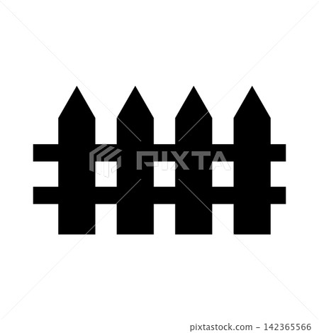 Halloween fence silhouette icon Halloween fence silhouette icon 142365566