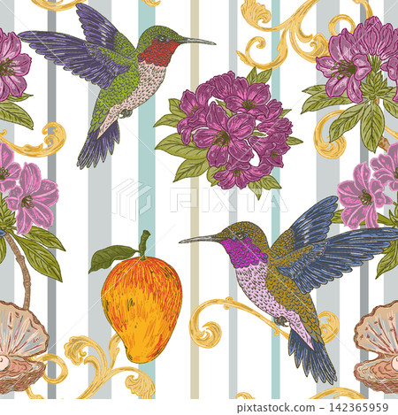 tropical birds with birds tropical birds with birds 142365959