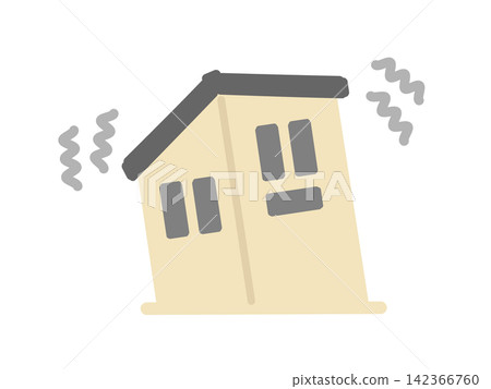 地震中搖晃的房屋(插圖) 地震中搖晃的房屋(插圖) 142366760