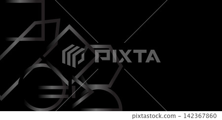 Futuristic Black Vector Layout with Gray Metallic Outlines Futuristic Black Vector Layout with Gray Metallic Outlines 142367860
