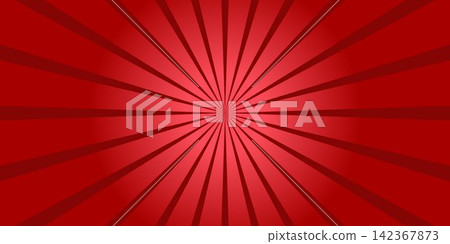 Vibrant Red Sunburst Vector Layout with Zoom Effect 142367873
