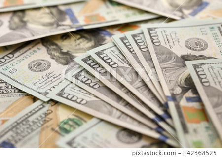 Background with money American hundred dollar bills. 100 dollar bills background Background with money American hundred dollar bills. 100 dollar bills background 142368525