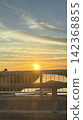 Sunset seen from the top of the bridge 142368855