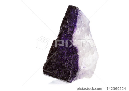 macro stone mineral fluorite on a white background macro stone mineral fluorite on a white background 142369224