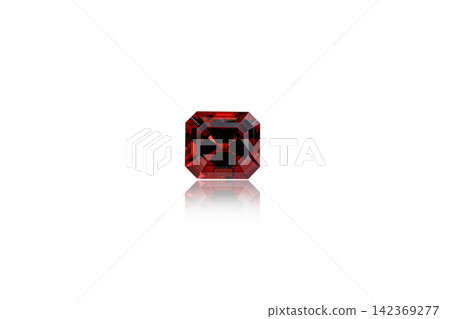 macro stone mineral Garnet on a white background macro stone mineral Garnet on a white background 142369277